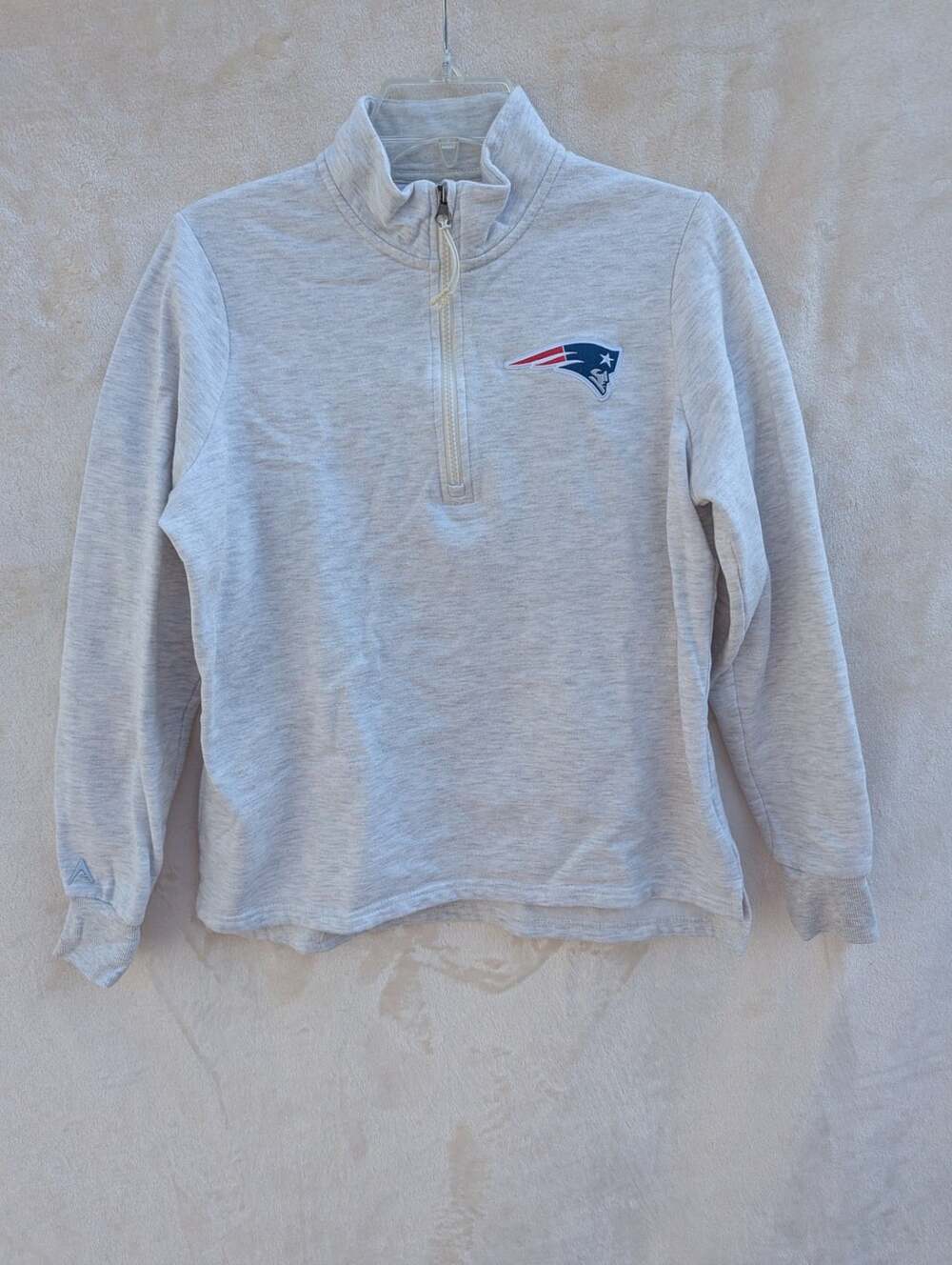 Antigua New England Patriots Women's Quarter-Zip Pullover Jacket Size L